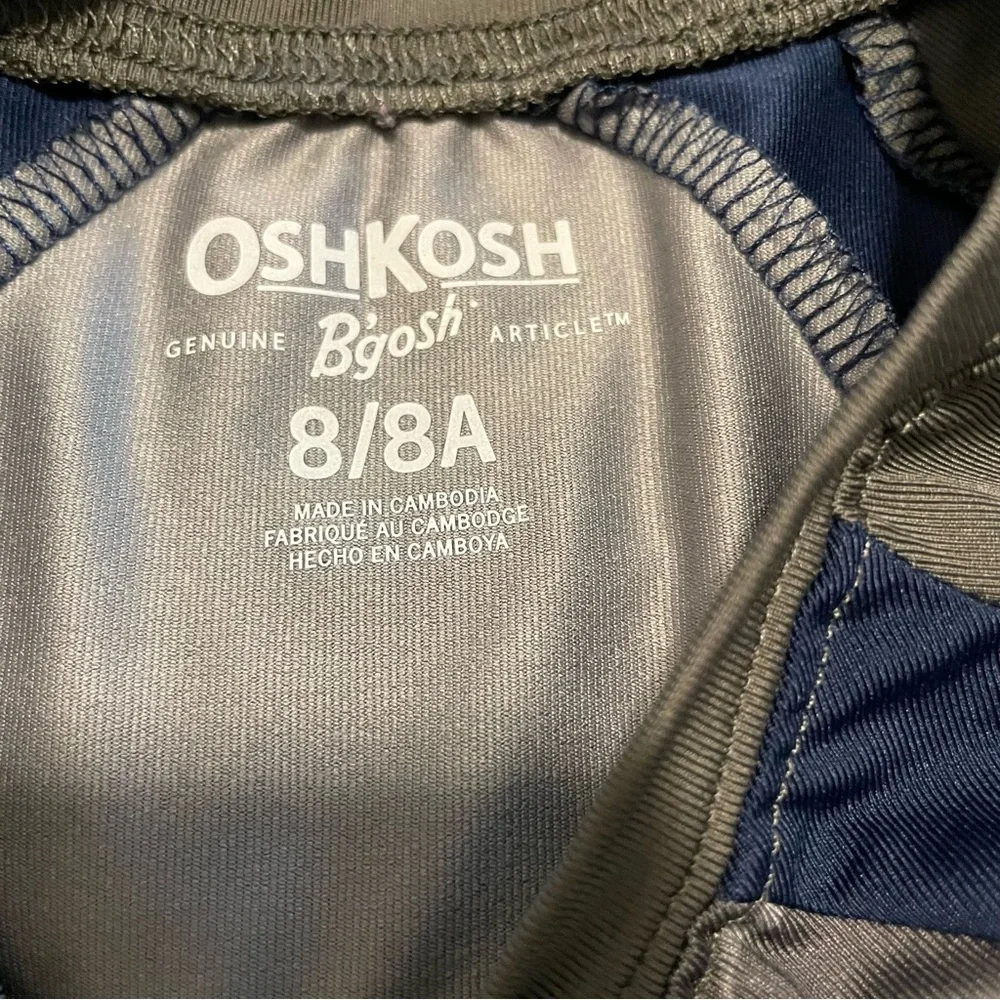 OshKosh Boys Gray and Blue Camo Performance Shirt